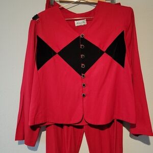 Michael Blair Vintage Red and Black 2 piece set size 10